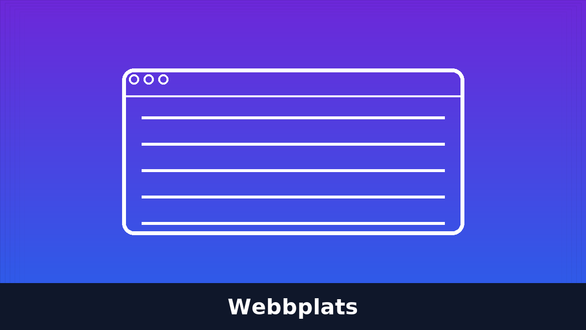 Webbplats – modern design och snabb prestanda